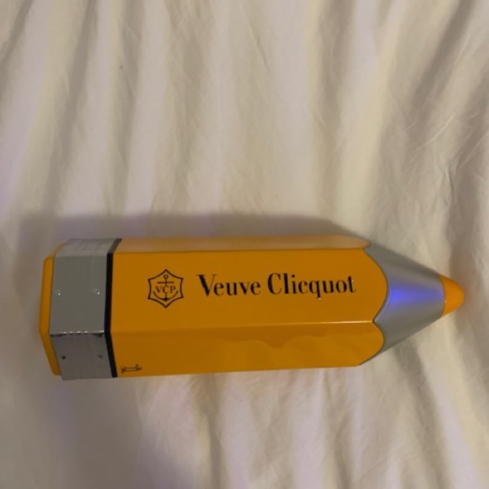 Never used pencil shaped Veuve Clicquot case